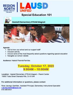 Special Education 101 Flyer