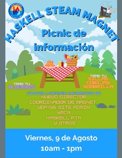 Día de información sobre picnic: venga a conocer al nuevo director, al personal de YS/YDP, a la PTA y mucho más.